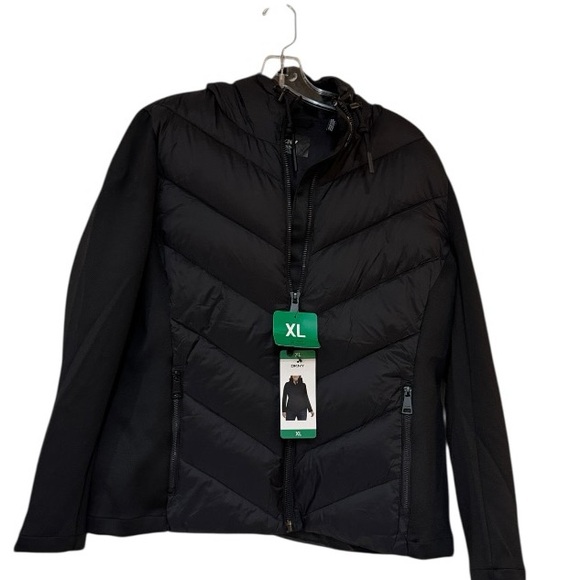 DKNY Women's Mixed Media Coat - Jacket NWT XL - Picture 4 of 15